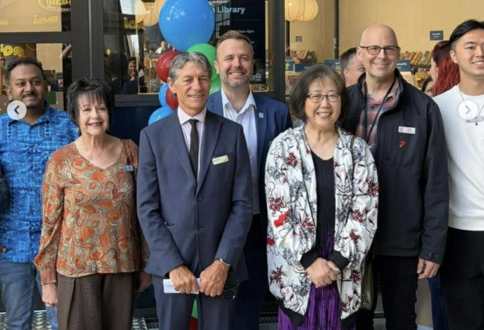 Howick Local Board members at the Flat Bush Library opening