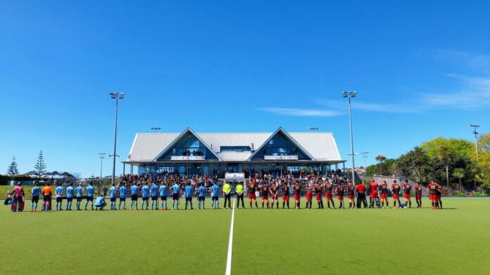 Auckland Hockey's clubroom and stadium at Lloyd Elsmore Park