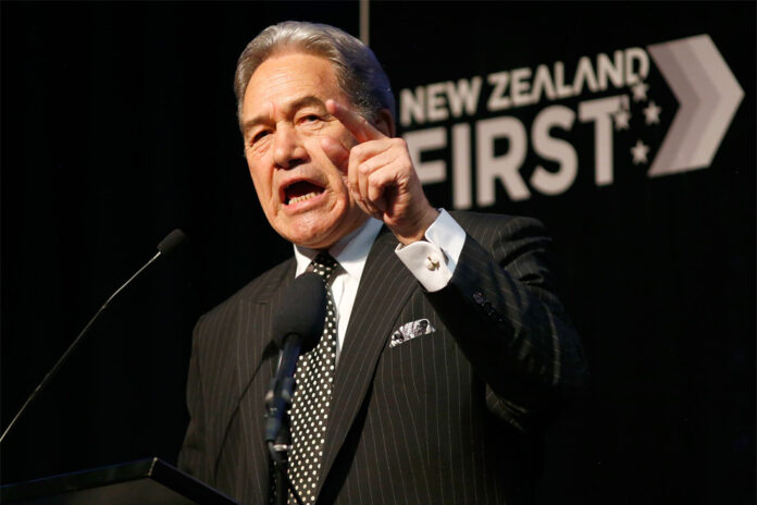 New Zealand First leader Winston Peters
