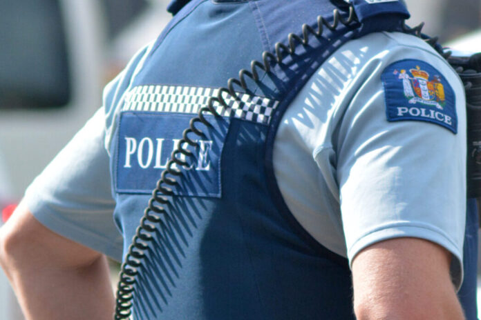 A New Zealand Police officer on duty